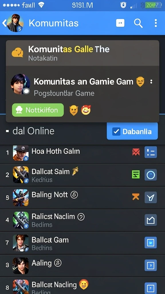 Screenshot mendemonstrasikan variasi permainan yang tersedia dalam ASIANABET.
