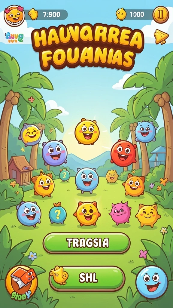 Tampilan awal game yang menarik dan penuh warna.