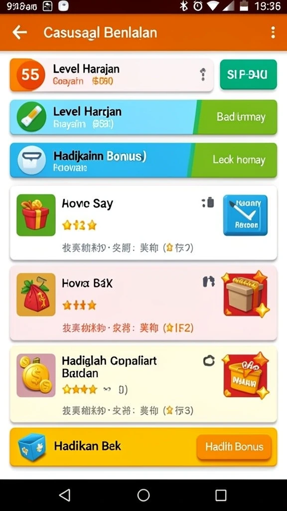 Tampilan menu utama aplikasi GENDUT188 yang menarik.