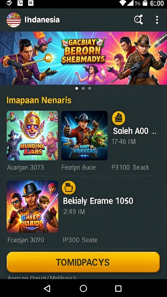Tampilan grafis menarik dari permainan slot.