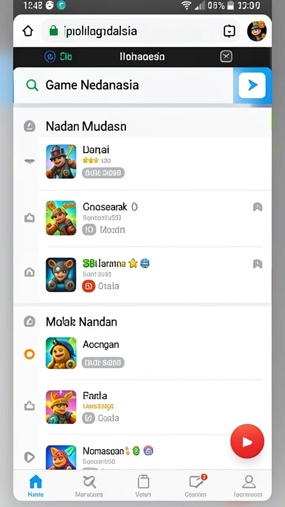 Screenshot menampilkan tampilan utama permainan JUTA7.