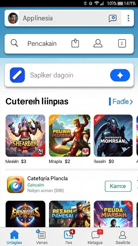 Beragam pilihan permainan untuk semua selera.