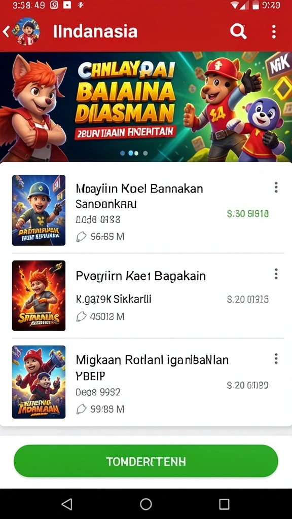 Beragam pilihan permainan dengan kategori berbeda.