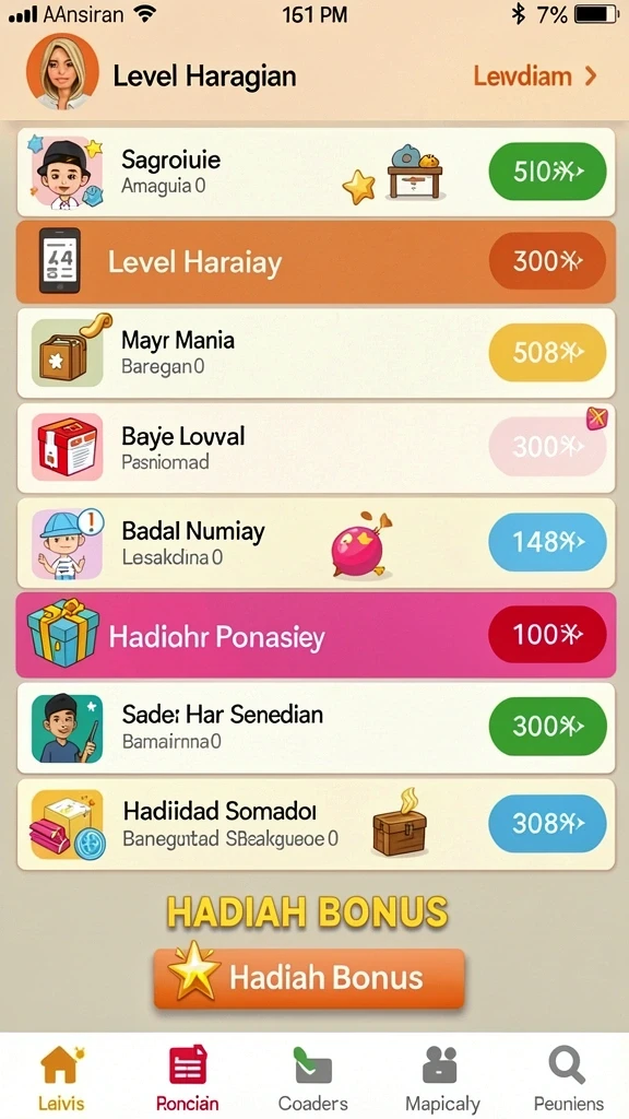 Tampilan antarmuka pengguna yang menarik dan dinamis.