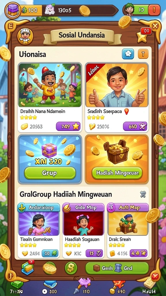 Tampilan menu utama yang menarik.