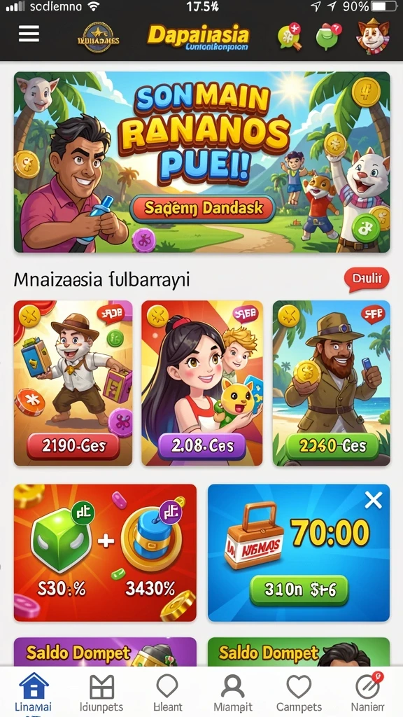 Tampilan utama VIP188 yang menarik dan interaktif.