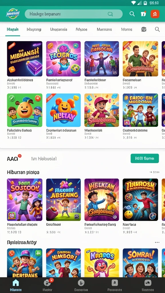 Tampilan awal permainan yang menarik.