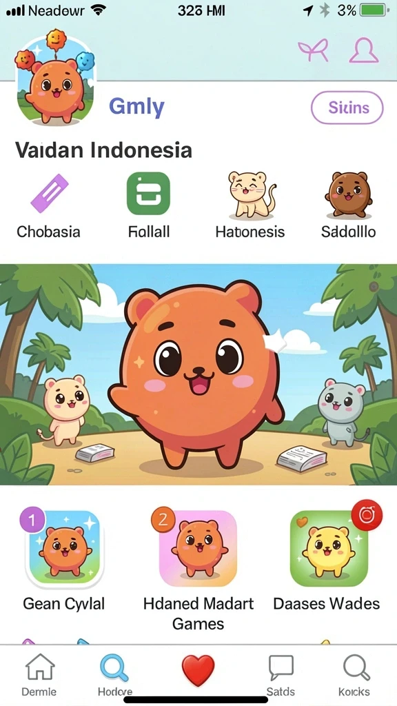Tangkapan layar menampilkan grafis menawan dari latar belakang game.